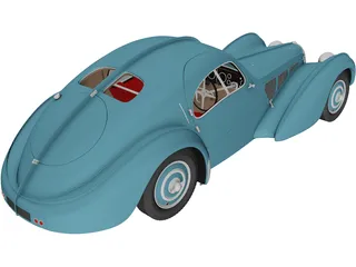 Bugatti Type 57 Atlantic (1934) 3D Model preview