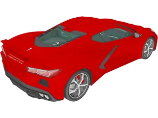 Chevrolet Corvette C8 Stingray (2020) 3D Model preview