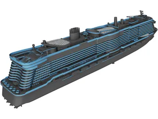 Costa Smeralda Cruise Ship 3D Model preview