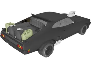 Ford Falcon MadMax Interceptor (1973) 3D Model preview