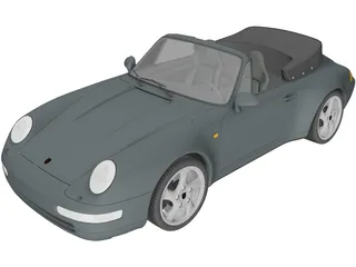 Porsche 911 Carrera Cabrio (1994) 3D Model preview