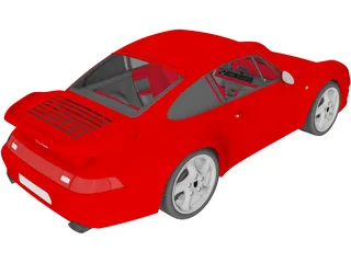 Porsche 911 Turbo (1995) 3D Model preview