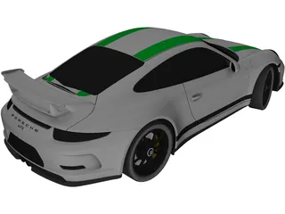 Porsche 911 GT3 (2017) 3D Model preview
