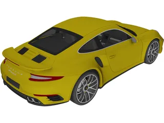 Porsche 911 Turbo S (2016) 3D Model preview