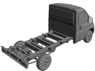 Fiat Ducato Chassis 3450WB (2022) 3D Model preview