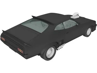 Ford Falcon GT Coupe Interceptor Mad Max (1979) 3D Model preview