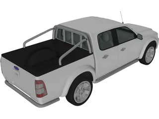 Ford Ranger DoubleCab (2003) 3D Model preview