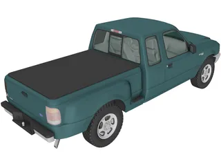 Ford Ranger ExtendedCab XLT (1998) 3D Model preview