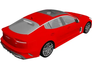 Kia Stinger GT (2022) 3D Model preview