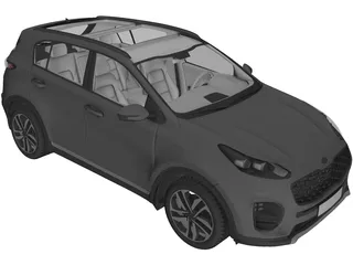 Kia Sportage (2020) 3D Model preview