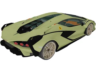 Lamborghini Sian (2020) 3D Model preview