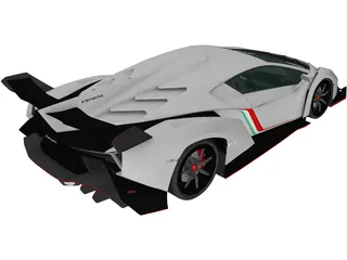Lamborghini Veneno LP750-4 (2013) 3D Model preview