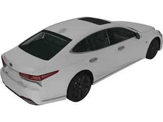 Lexus LS XF50 F Sport (2018) 3D Model preview