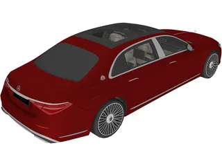 Mercedes-Maybach S-Class (2022) 3D Model preview