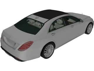 Mercedes-Benz S-class (2014) 3D Model preview