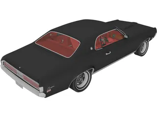 Mercury Cougar XR-7 (1969) 3D Model preview