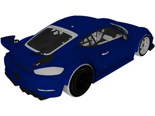 Porsche 718 Cayman GT4 Clubsport (2019) 3D Model preview