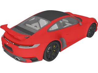 Porsche 911 Carrera S (2019) 3D Model preview