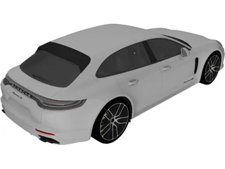 Porsche Panamera 4 E-Hybrid Sport Turismo (2021) 3D Model preview