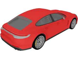 Porsche Panamera Turbo S (2021) 3D Model preview