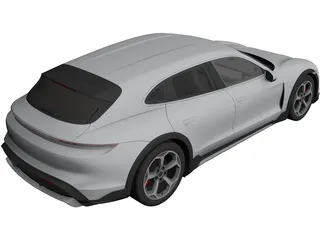 Porsche Taycan 4S Cross Turismo (2021) 3D Model preview
