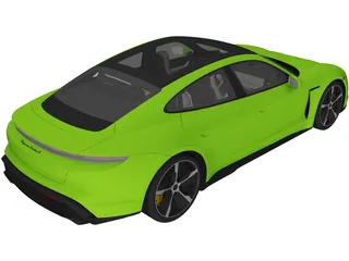Porsche Taycan Turbo S (2020) 3D Model preview