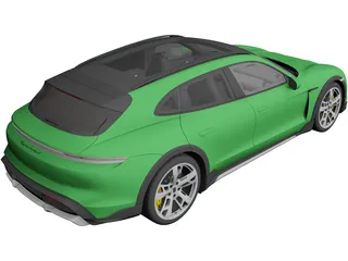 Porsche Taycan Turbo S Cross Turismo (2021) 3D Model preview