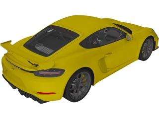 Porsche 718 Cayman GT4 (2020) 3D Model preview