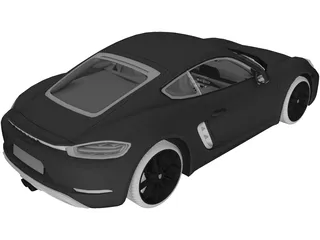 Porsche 718 Cayman S (2017) 3D Model preview