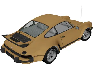 Porsche 911 Turbo (1975) 3D Model preview
