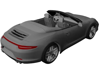 Porsche 911 Carrera 4S Cabrio (2013) 3D Model preview