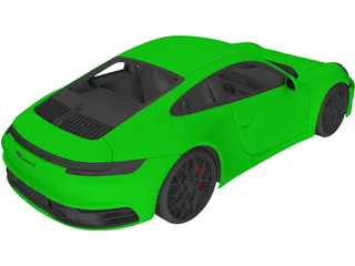 Porsche 911 Carrera S (2019) 3D Model preview