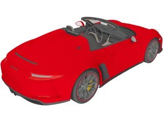 Porsche 911 Speedster (2019) 3D Model preview
