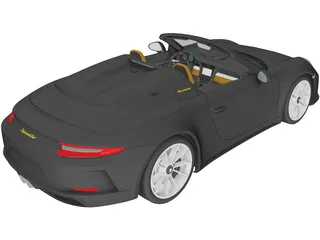 Porsche 911 Speedster Heritage (2019) 3D Model preview