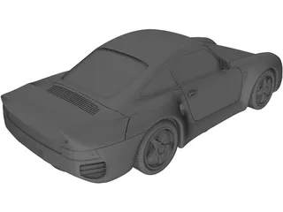 Porsche 959 (1987) 3D Model preview