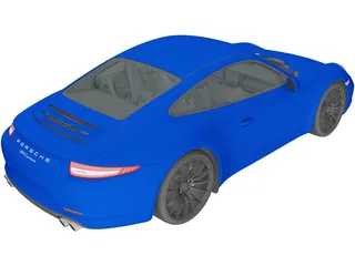 Porsche 911 Carrera (2017) 3D Model preview