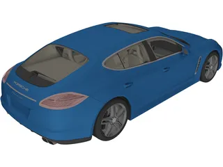 Porsche Panamera Turbo (2009) 3D Model preview