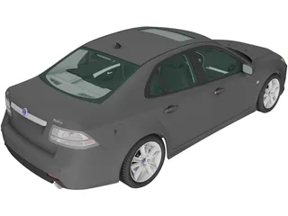 Saab 9-3 Sport Sedan (2008) 3D Model preview