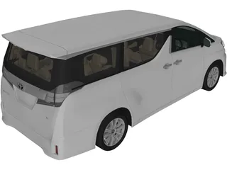 Toyota Vellfire Aero (2015) 3D Model preview