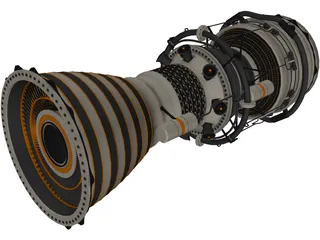 Jet Engine 3D Model preview