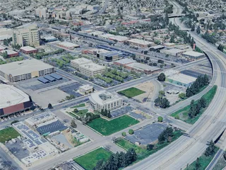 Fresno City, CA, USA (2024) 3D Model preview