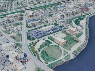 Cedar Rapids City, USA (2024) 3D Model preview