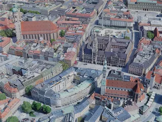Munich City, Germany (2023) 3D Model preview