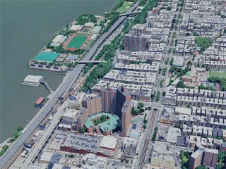 New York City, Upper Manhattan, USA (2024) 3D Model preview