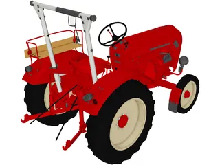Porsche Diesel Junior 108 3D Model preview