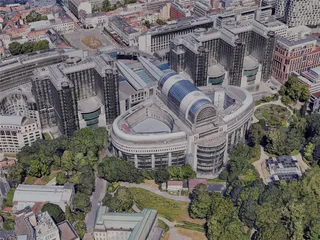 Brussels City, Belgium (2023) 3D Model preview