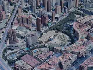 Benidorm City, Spain (2023) 3D Model preview