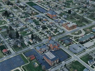 Fort Wayne City, IN, USA (2024) 3D Model preview