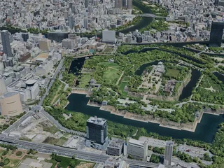 Osaka City, Japan (2024) 3D Model preview