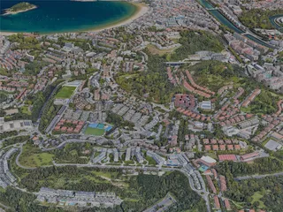 San Sebastian City, Spain (2023) 3D Model preview